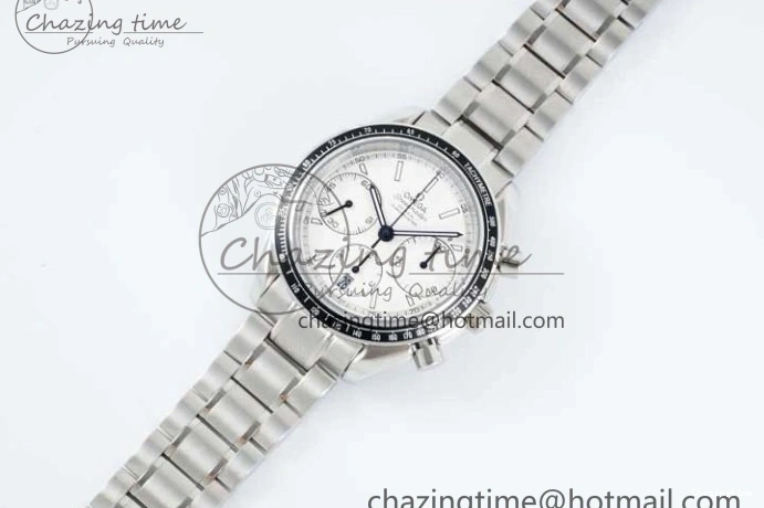 0130 Speedmaster Racing Master SS HKF Best Edition White Dial on SS Bracelet A Premium 7809